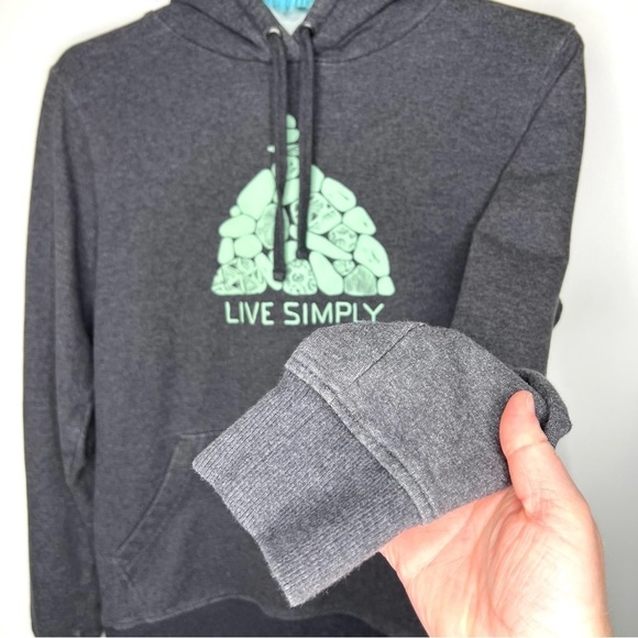 Patagonia Gray W's Live Simply Summit Stones Midweight Hooded Sweatshirt Small - Picture 5 of 12